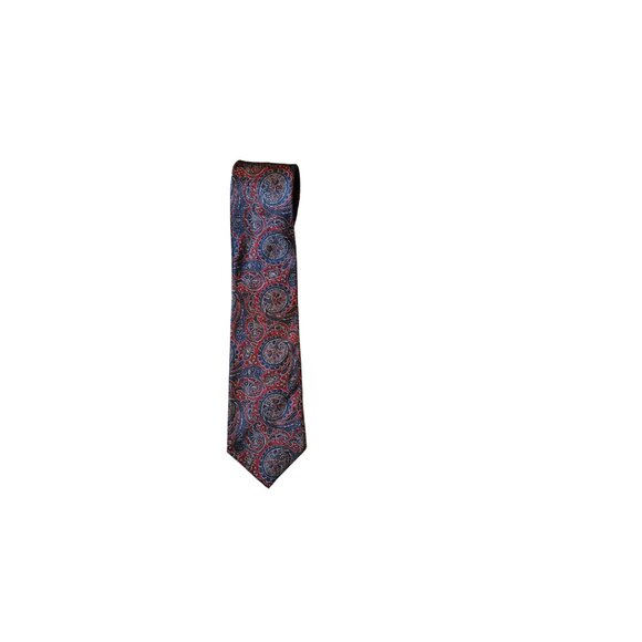 Geoffrey Beene Red and Blue Paisley Tie - Picture 7 of 7